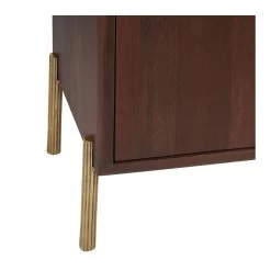 Buffet Bas Victor Manguier Finition Noyer Blanc D'Ivoire -Meubles De Maison Magasin 652 1 Buffet Bas Victore 3 Portes Manguier Finition Noyer Blanc d Ivoire Deco Campagne Chic 3