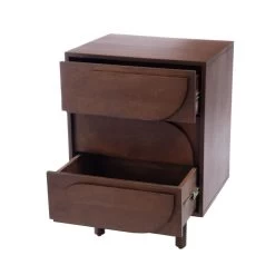 Chevet 3 Tiroirs Bali -Meubles De Maison Magasin 652 1 Chevet 3 Tiroirs Bali Bois Fonce Amadeus Cades Design Deco Campagne Chic 2