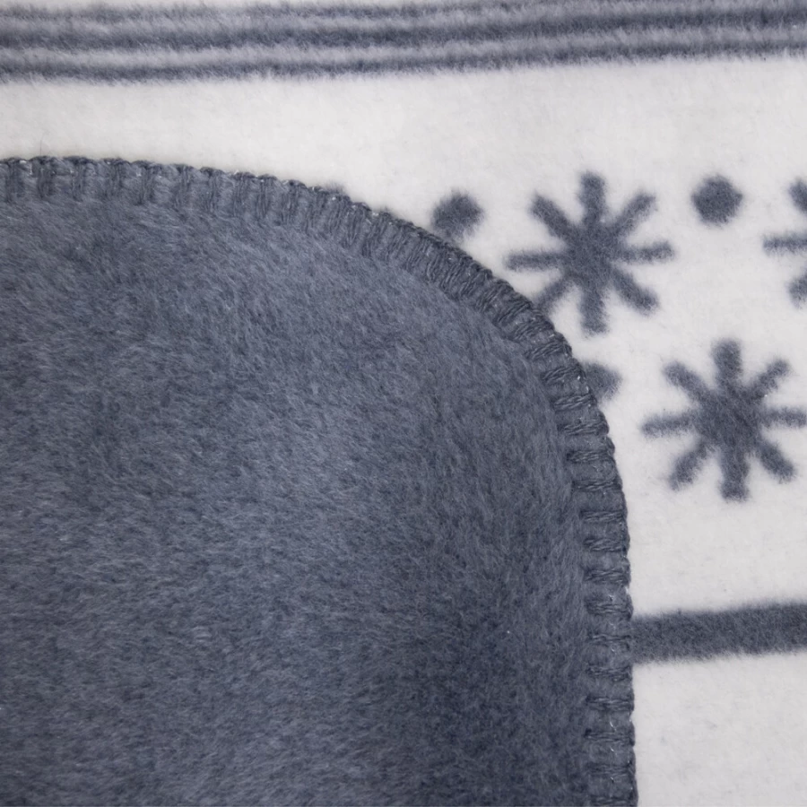 Plaid Coeurs De Neige Gris 130x180 5 Plaid Coeurs De Neige Gris 130x180 – Image 3