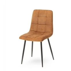 Chaise Manta - Simili Cuir Athezza (2 Couleurs) -Meubles De Maison Magasin 663 1 Chaise Manta Simili Cuir Marron Athezza Hanjel Deco Campagne Chic 3