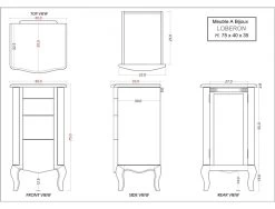 Meuble à Bijoux Loberon Blanc Chêne -Meubles De Maison Magasin 665 1 Meuble a Bijoux Loberon Blanc Chene Amadeus Cades Deco Campagne Chic 6