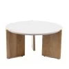 Table Basse Ronde Bois Marbre Blanc Denali ø70cm -Meubles De Maison Magasin 666 1 Table Basse Ronde Bois Marbre Blanc Denali Amadeus Cades Deco Campagne Chic