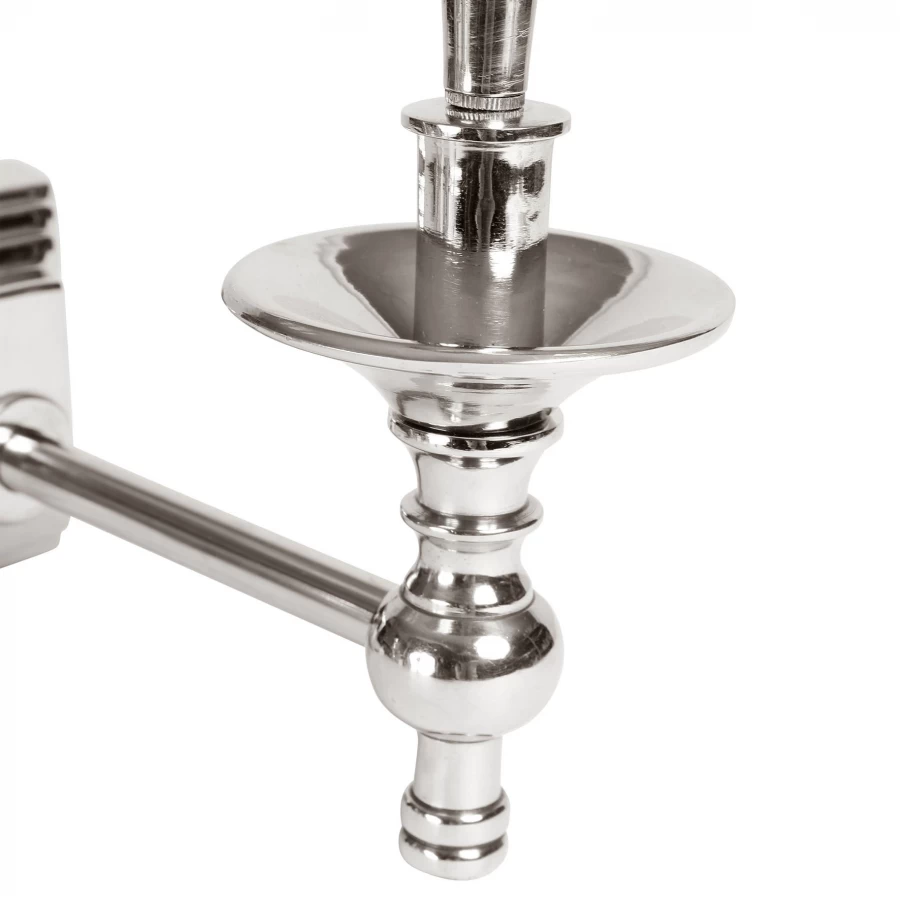 2 Appliques Murales Métal Gris Argenté Hyrias 4 2 Appliques Murales Métal Gris Argenté Hyrias – Image 2