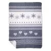 Plaid Coeurs De Neige Gris 130x180 1 Plaid Coeurs De Neige Gris 130x180 -Meubles De Maison Magasin 672 1 Plaid Coeurs de Neige Gris 130x170 Mars More Deco Campagne Chic