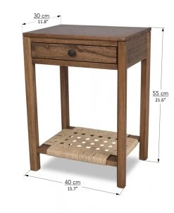 Chevet 1 Tiroir Daphné Bois Cordes -Meubles De Maison Magasin 675 1 Chevet 1 Tiroir Daphne Bois Cordes Amadeus Cades Deco Campagne Chic 5