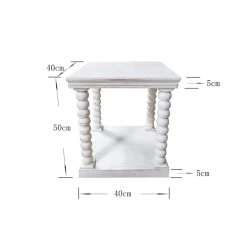 Bout De Canapé Perla Pin Blanchi 7 Bout De Canapé Perla Pin Blanchi -Meubles De Maison Magasin 683 1 Bout de Canape Perla Pin Blanchi Amadeus Cades Deco Campagne Chic 3