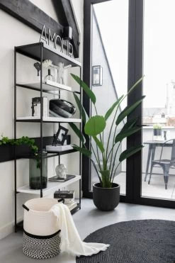 Tapis Rond Jute Noir ø150cm -Meubles De Maison Magasin 685 1 Tapis Rond Jute Noir J Line Jolipa Deco Campagne Chic 4