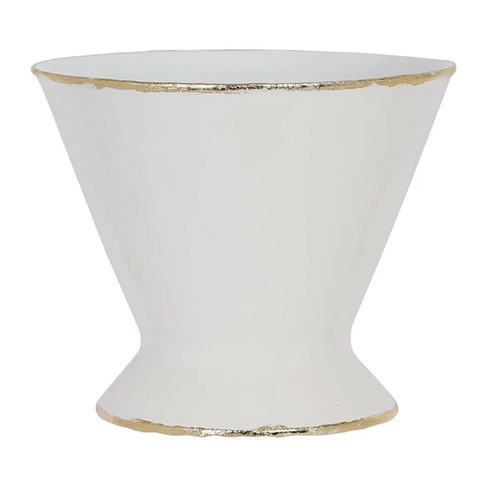 Vase Sybellia Blanc Doré H42cm - NEW 4 Vase Sybellia Blanc Doré H42cm - NEW – Image 2