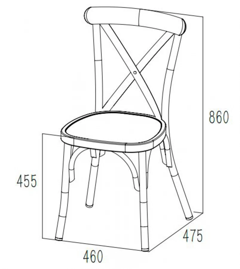 Chaise De Jardin Alu Blanc Bourdon (Indoor/Outdoor) 4 Chaise De Jardin Alu Blanc Bourdon (Indoor/Outdoor) – Image 2