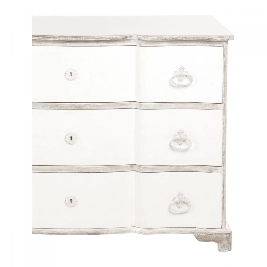Commode Sophie 3 Tiroirs Blanc D'Ivoire 5 Commode Sophie 3 Tiroirs Blanc D'Ivoire – Image 3