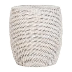 Table D'appoint Rotin Ednna Blanc