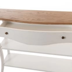 Console 1 Tiroir Loberon Blanc Chêne GM -Meubles De Maison Magasin 695 1 Console 1 Tiroir Loberon Blanc Chene GM Amadeus Cades Deco Campagne Chic 5