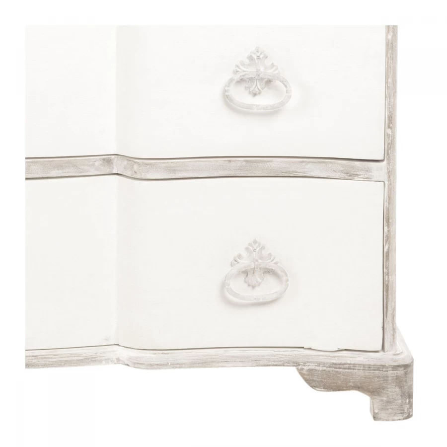 Commode Sophie 3 Tiroirs Blanc D'Ivoire 4 Commode Sophie 3 Tiroirs Blanc D'Ivoire – Image 2