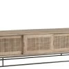 Meuble TV 3 Portes Manguier Rotin Tissé Naturel Jolipa -Meubles De Maison Magasin 699 1 Meuble TV 3 Portes Manguier Rotin Tisse Naturel Jline Jolipa Deco Campagne Chic 2