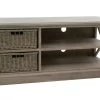 Meuble TV Bois Naturel Grisé Paniers Osier Jolipa 2 Meuble TV Bois Naturel Grisé Paniers Osier Jolipa -Meubles De Maison Magasin 710 1 Meuble TV Bois Naturel Grise Paniers Osier Jline Jolipa Deco Campagne Chic