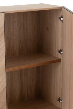 Buffet Bas 2 Portes Zig Zag Naturel Noir -Meubles De Maison Magasin 711 1 Buffet Bas 2 Portes Bois Metal Zig Zag Naturel Noir Jline Jolipa Deco Campagne Chic 8