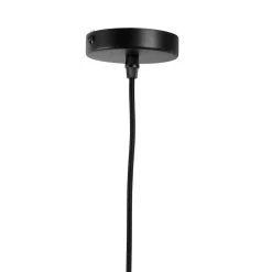 Suspension Filen Noir Et Rotin Naturel -Meubles De Maison Magasin 713 1 Suspension Filen Noir Cote table Style Campagne 3