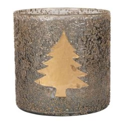 Photophore Sapin Doré Noël GM