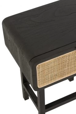 Chevet / Bout De Canapé Molly Bois Noir Rotin Naturel 19 Chevet / Bout De Canapé Molly Bois Noir Rotin Naturel -Meubles De Maison Magasin 719 1 Bout de Canape Molly Bois Noir Rotin Naturel Jline Jolipa Style Campagne 6