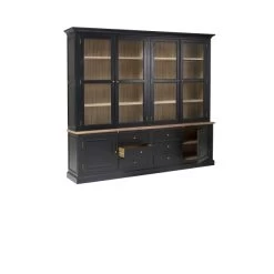 Buffet Vaisselier --- 2 Corps Noir Fontainebleau -Meubles De Maison Magasin 719 1 Buffet Vaisselier 2 Corps Fontainebleau Signature Mobilier Deco Campagne Chic 4