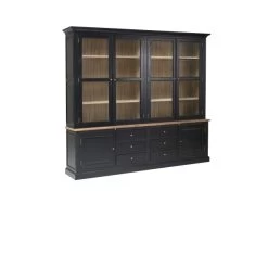 Buffet Vaisselier --- 2 Corps Noir Fontainebleau -Meubles De Maison Magasin 722 1 Buffet Vaisselier 2 Corps Fontainebleau Signature Mobilier Deco Campagne Chic 3