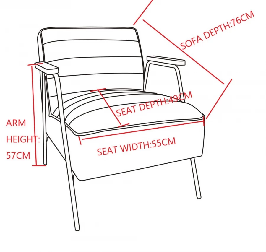 Fauteuil Hutch Velours (4 Couleurs) Amadeus Cades Deco 5 Fauteuil Hutch Velours (4 Couleurs) Amadeus Cades Deco – Image 3