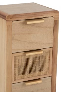 Chiffonnier 5 Tiroirs Bois Rotin Naturel Jolipa -Meubles De Maison Magasin 726 1 Chiffonnier 5 Tiroirs Bois rotin Naturel Jline Jolipa Deco Campagne chic 7