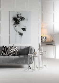 Cadre Mural Aquarel Verre Noir-Blanc 150cm -Meubles De Maison Magasin 745 1 Decoration Murale Aquarel Verre Noir Blanc Jline Jolipa Deco Campagne Chic 3