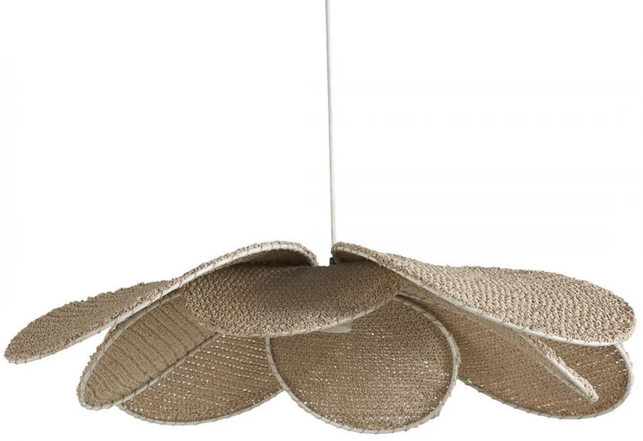 Suspension Narcisse Raphia Tressé ø 60cm Blanc D'Ivoire 3 Suspension Narcisse Raphia Tressé ø 60cm Blanc D'Ivoire