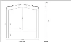 Tête De Lit Bois Antique Apolline 90cm 9 Tête De Lit Bois Antique Apolline 90cm -Meubles De Maison Magasin 749 1 Tete de Lit Bois d Acajou Creme Antique Apolline 90cm Amadeus Cades Deco Campagne Chic 4