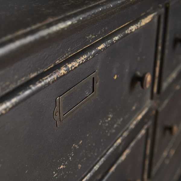 Bibliothèque Indus Amsterdam Colonne Tiroirs Noir Vieilli 6 Bibliothèque Indus Amsterdam Colonne Tiroirs Noir Vieilli – Image 4