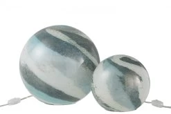 Lampe Ronde Dany Bleu Vert -Meubles De Maison Magasin 768 1 Lampe Ronde Dany Bleu Vert Verre Jline Jolipa deco Campagne Chic 4