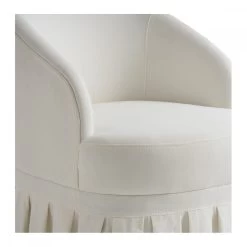 Fauteuil Jeanne Drapé Ecru Blanc D'Ivoire -Meubles De Maison Magasin 773 1 Fauteuil Jeanne Drape Ecru Blanc d Ivoire Deco Campagne Chic 4