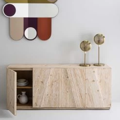 Buffet Bas Contemporain ----- 4 Portes Victor Pin Massif Cérusé -Meubles De Maison Magasin 774 1 Buffet 4 Portes Victor Pin Massif Ceruse Signature Mobilier Deco Campagne Chic 8