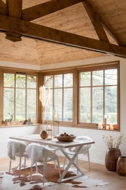 Table à Manger Rectangulaire Zig Zag Naturel Blanc -Meubles De Maison Magasin 774 1 Table a Manger Rectangulaire Zig Zag Naturel Blanc JLine Jolipa Deco Campagne Chic