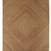 Tapis Losange Jute Naturelle 240x150 Blanc D'Ivoire