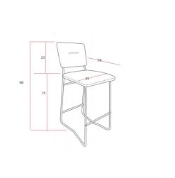 Chaise De Bar Marta Simili Gris 11 Chaise De Bar Marta Simili Gris -Meubles De Maison Magasin 777 1 Chaise de Bar Marta Simili Marron Amadeus Cades Deco Campagne Chic 5