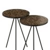 S/2 Tables Gigognes Cercles Résine Noir -Meubles De Maison Magasin 777 1 S2 Tables Gigognes Cercles Resine Jline Jolipa Deco Campagne Chic 3