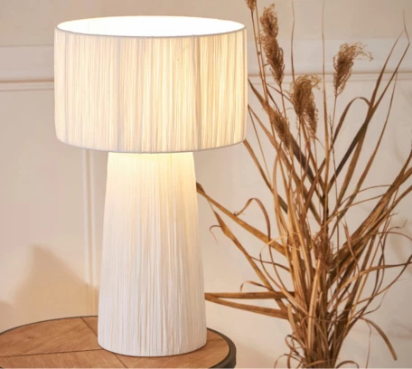 Lampe Sienne Raphia Blanc 3 Lampe Sienne Raphia Blanc
