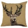 2 Coussins Gobelin Cerf Bois Feuillage Fleur Blanche 45x45 -Meubles De Maison Magasin 782 1 Coussin Cerf Bois feuillage Fleur Blanche 45x45 Mars More Deco Campagne Chic
