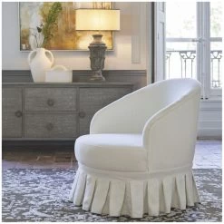 Fauteuil Jeanne Drapé Ecru Blanc D'Ivoire -Meubles De Maison Magasin 782 1 Fauteuil Jeanne Drape Ecru Blanc d Ivoire Deco Campagne Chic 2