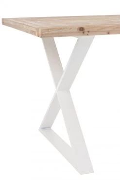 Table à Manger Rectangulaire Zig Zag Naturel Blanc -Meubles De Maison Magasin 784 1 Table a Manger Rectangulaire Zig Zag Naturel Blanc JLine Jolipa Deco Campagne Chic 5