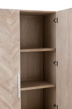 Armoire 2 Portes Zig Zag Naturel Blanc -Meubles De Maison Magasin 788 1 Armoire 2 Portes Bois Metal Zig Zag Naturel Blanc JLine Jolipa Deco Campagne Chic 8