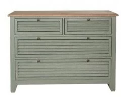 Commode 4 Tiroirs Persienne Clair Voie 25 Patines Au Choix