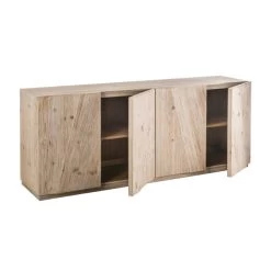 Buffet Bas Contemporain ----- 4 Portes Victor Pin Massif Cérusé -Meubles De Maison Magasin 790 1 Buffet 4 Portes Victor Pin Massif Ceruse Signature Mobilier Deco Campagne Chic 4