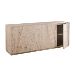 Buffet Bas Contemporain ----- 4 Portes Victor Pin Massif Cérusé -Meubles De Maison Magasin 794 1 Buffet 4 Portes Victor Pin Massif Ceruse Signature Mobilier Deco Campagne Chic 3