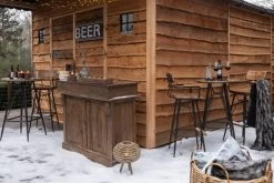 Comptoir Bar Bois Marron 2 Tiroirs -Meubles De Maison Magasin 794 1 Comptoir Bar Bois Marron 2 Tiroirs J Line Jolipa Deco Campagne Chic 5