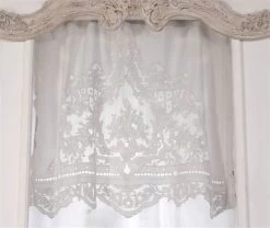 Cantonnière Reine Blanc Coquecigrues 100x130