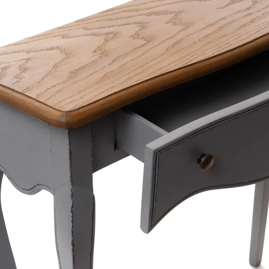 Console 1 Tiroir Loberon Gris Chêne PM 4 Console 1 Tiroir Loberon Gris Chêne PM – Image 2