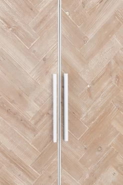 Armoire 2 Portes Zig Zag Naturel Blanc -Meubles De Maison Magasin 798 1 Armoire 2 Portes Bois Metal Zig Zag Naturel Blanc JLine Jolipa Deco Campagne Chic 6